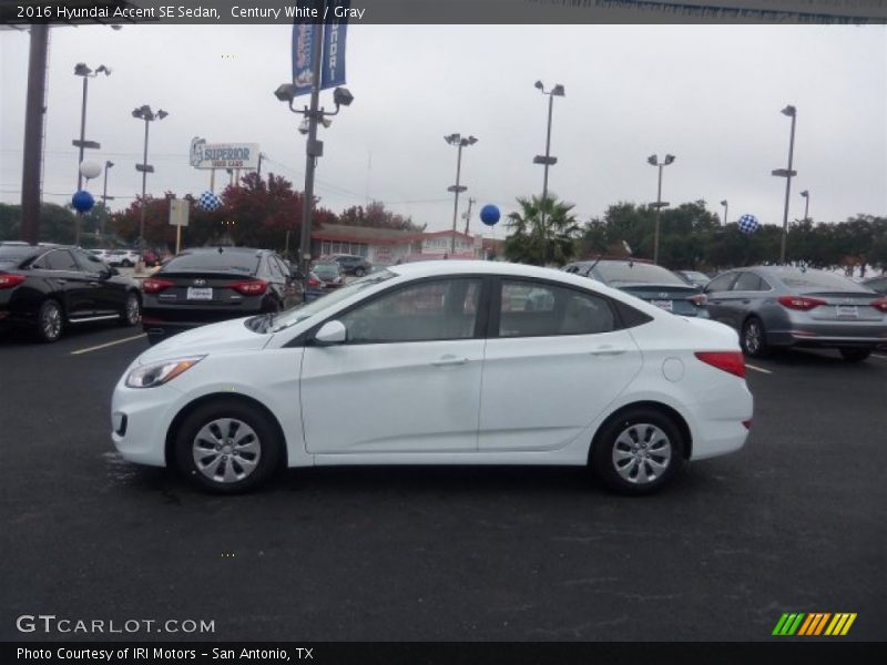 Century White / Gray 2016 Hyundai Accent SE Sedan