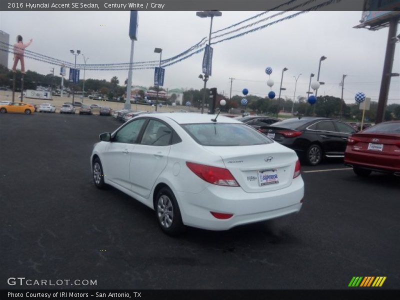 Century White / Gray 2016 Hyundai Accent SE Sedan