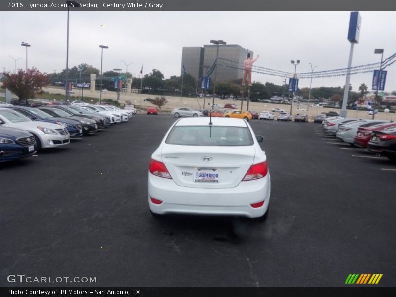 Century White / Gray 2016 Hyundai Accent SE Sedan