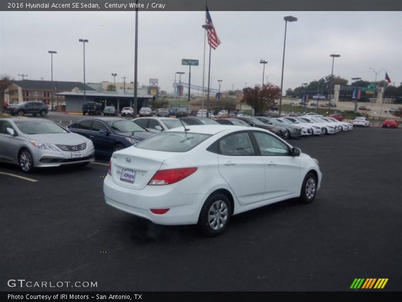 Century White / Gray 2016 Hyundai Accent SE Sedan