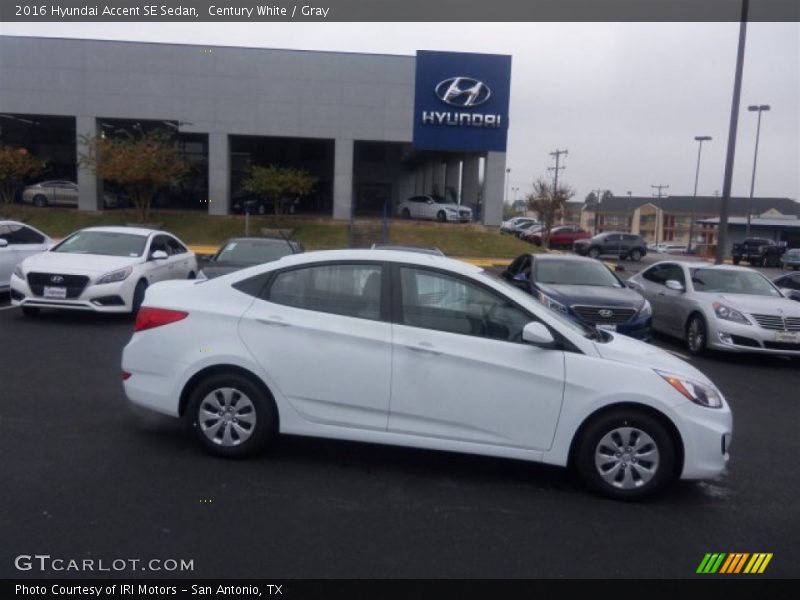 Century White / Gray 2016 Hyundai Accent SE Sedan