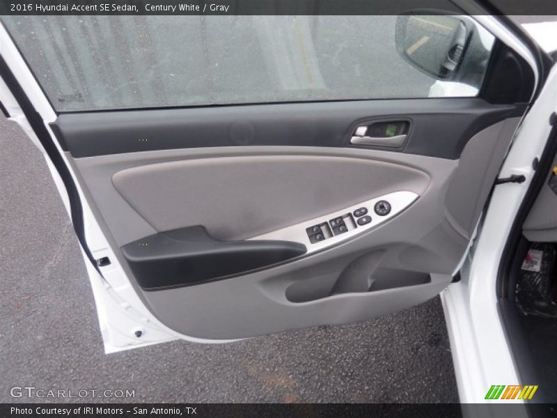 Century White / Gray 2016 Hyundai Accent SE Sedan