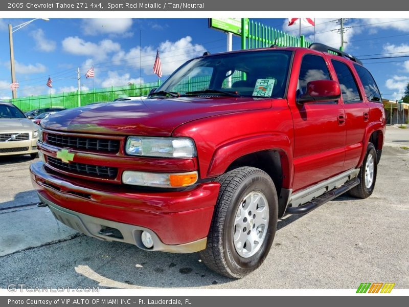 Sport Red Metallic / Tan/Neutral 2005 Chevrolet Tahoe Z71 4x4