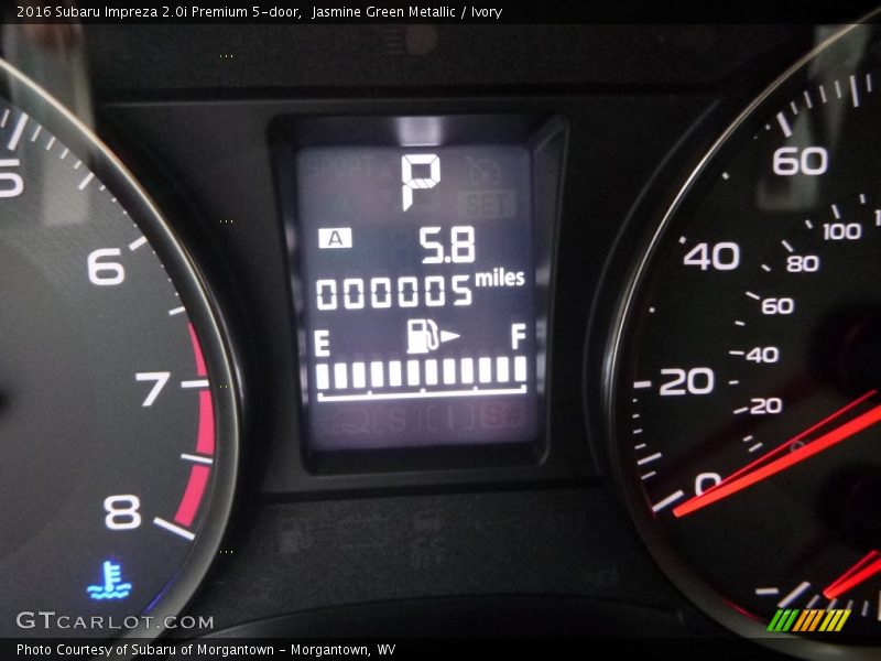 Jasmine Green Metallic / Ivory 2016 Subaru Impreza 2.0i Premium 5-door
