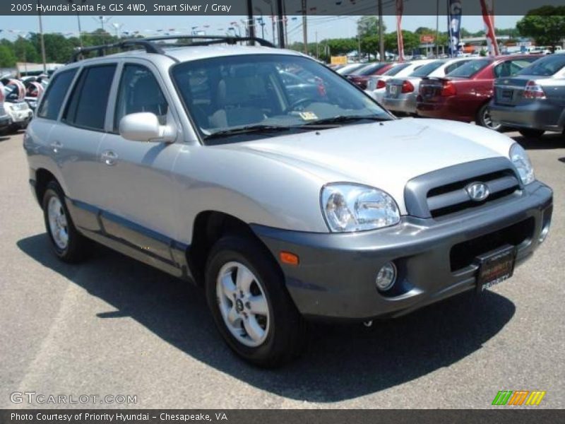 Smart Silver / Gray 2005 Hyundai Santa Fe GLS 4WD