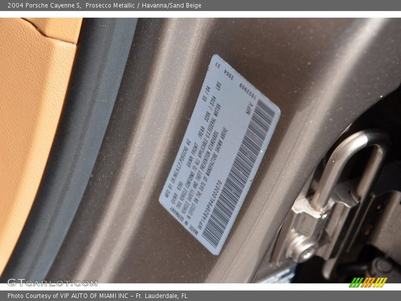 Prosecco Metallic / Havanna/Sand Beige 2004 Porsche Cayenne S