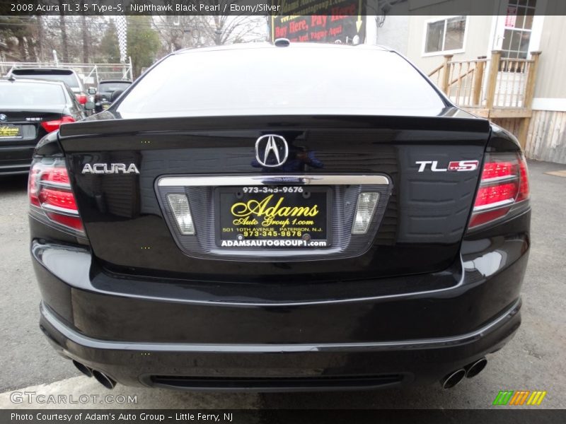 Nighthawk Black Pearl / Ebony/Silver 2008 Acura TL 3.5 Type-S