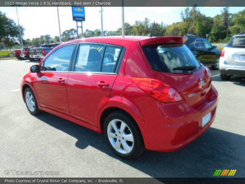 Red Alert / Charcoal 2012 Nissan Versa 1.8 SL Hatchback