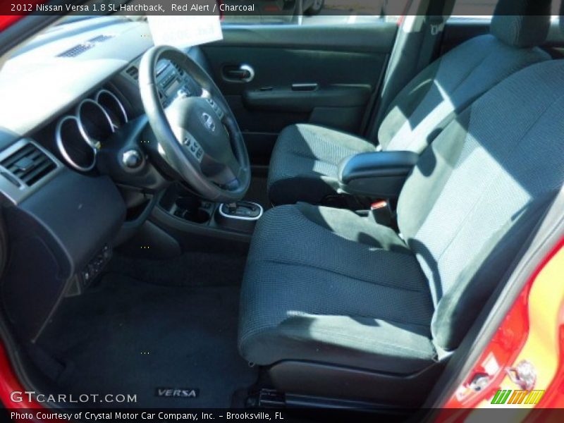 Red Alert / Charcoal 2012 Nissan Versa 1.8 SL Hatchback