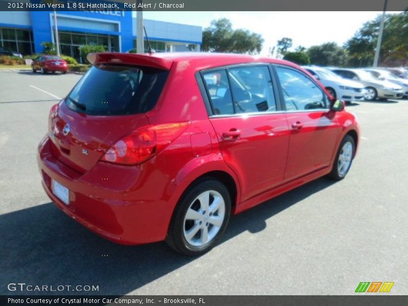 Red Alert / Charcoal 2012 Nissan Versa 1.8 SL Hatchback