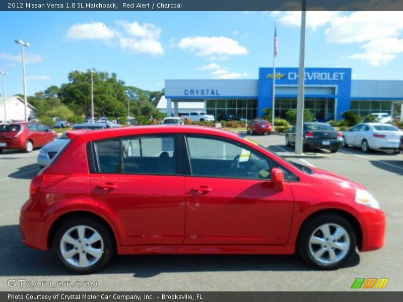 Red Alert / Charcoal 2012 Nissan Versa 1.8 SL Hatchback