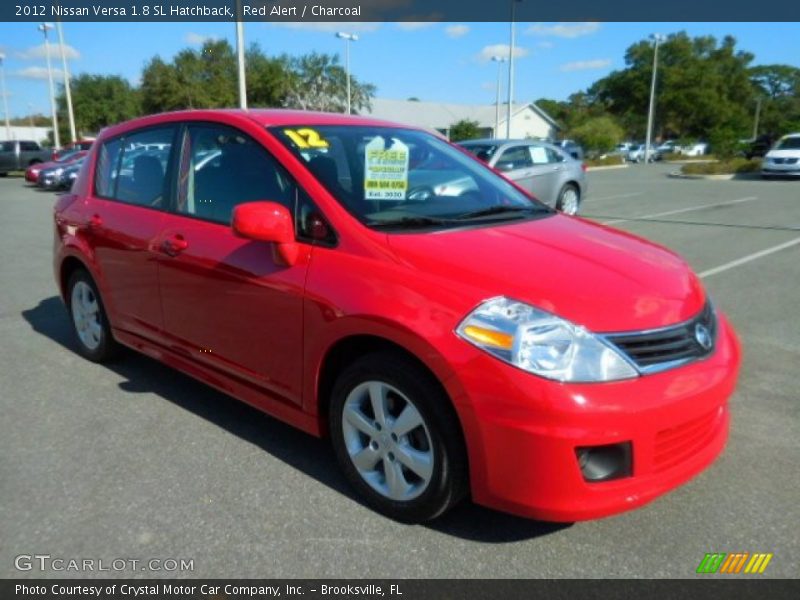 Red Alert / Charcoal 2012 Nissan Versa 1.8 SL Hatchback