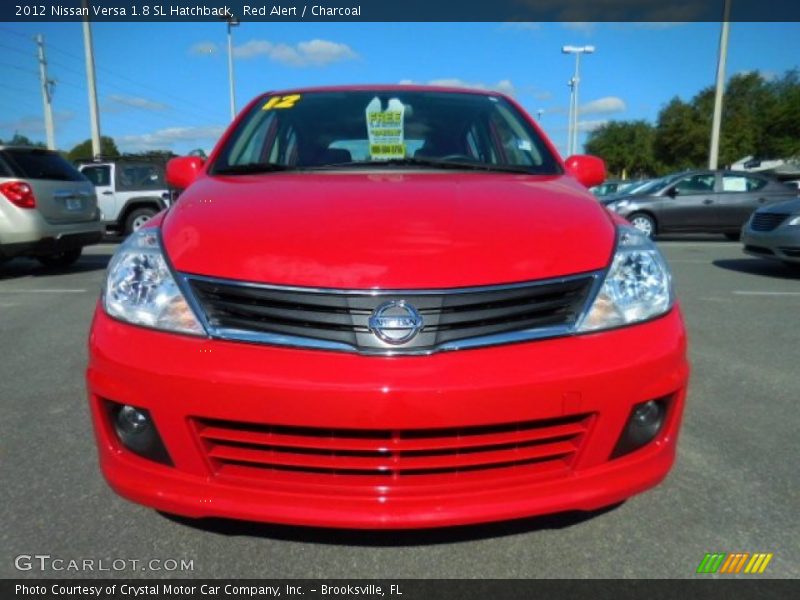 Red Alert / Charcoal 2012 Nissan Versa 1.8 SL Hatchback