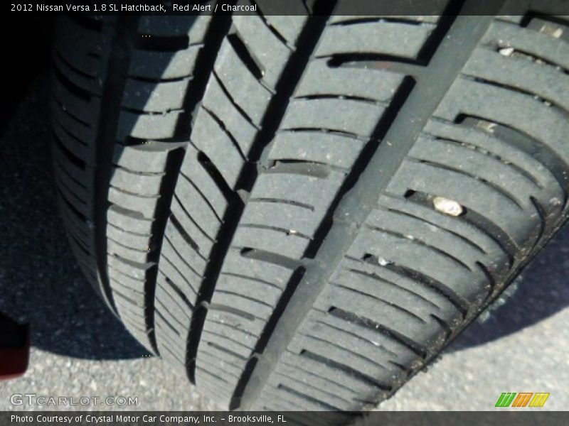 Red Alert / Charcoal 2012 Nissan Versa 1.8 SL Hatchback
