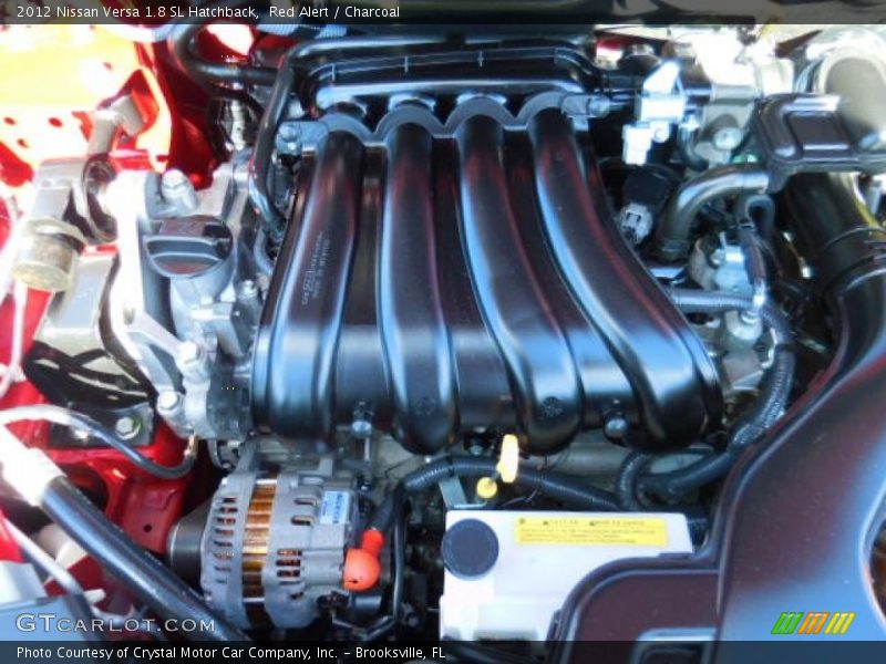 Red Alert / Charcoal 2012 Nissan Versa 1.8 SL Hatchback