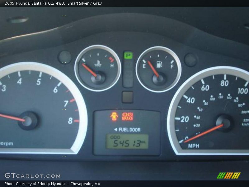 Smart Silver / Gray 2005 Hyundai Santa Fe GLS 4WD