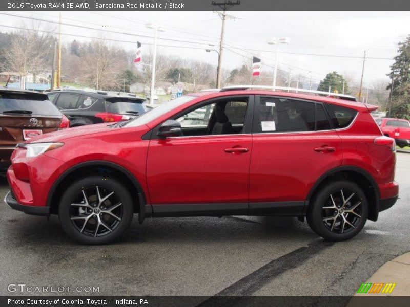 Barcelona Red Metallic / Black 2016 Toyota RAV4 SE AWD
