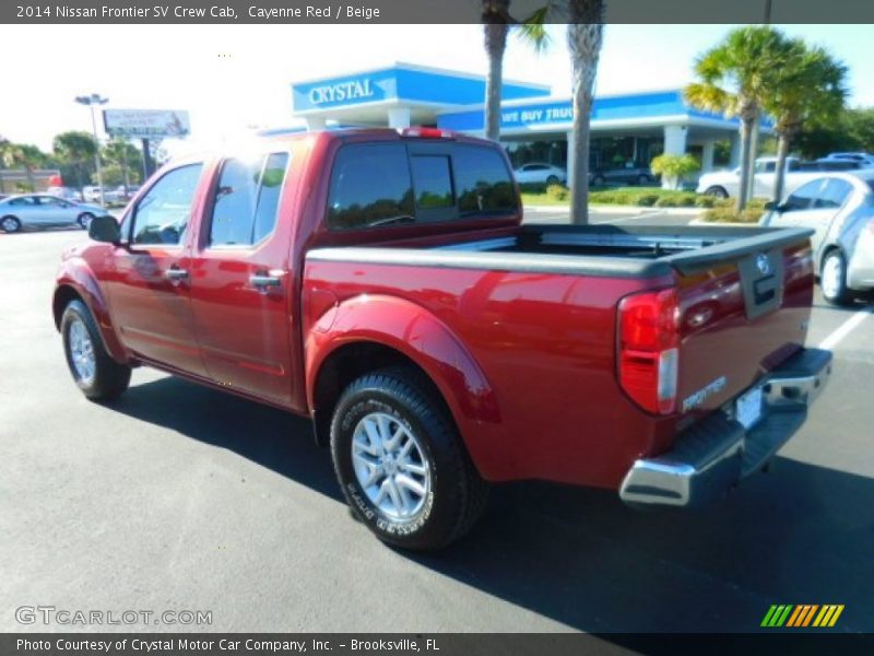 Cayenne Red / Beige 2014 Nissan Frontier SV Crew Cab