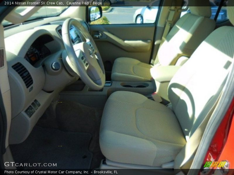 Cayenne Red / Beige 2014 Nissan Frontier SV Crew Cab