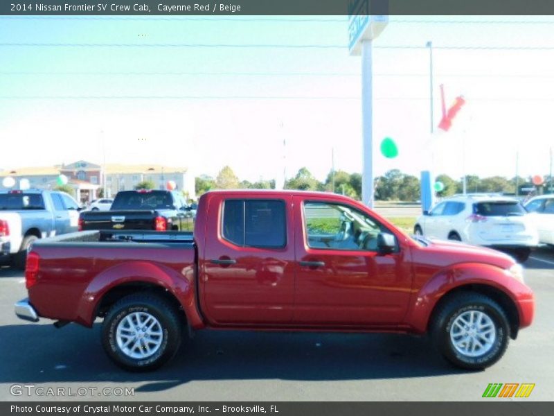 Cayenne Red / Beige 2014 Nissan Frontier SV Crew Cab