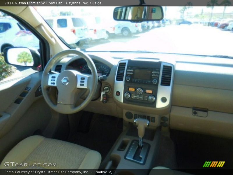 Cayenne Red / Beige 2014 Nissan Frontier SV Crew Cab