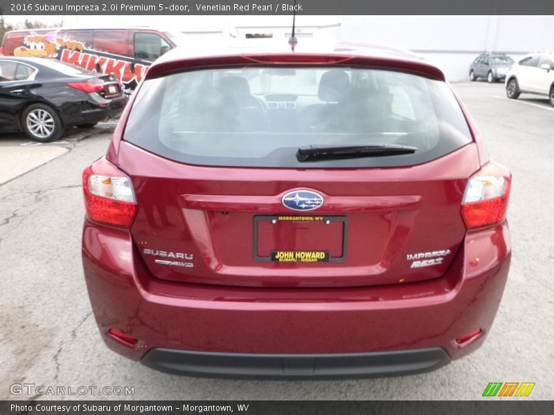 Venetian Red Pearl / Black 2016 Subaru Impreza 2.0i Premium 5-door