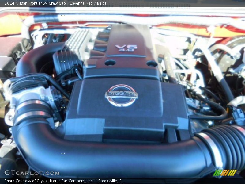 Cayenne Red / Beige 2014 Nissan Frontier SV Crew Cab