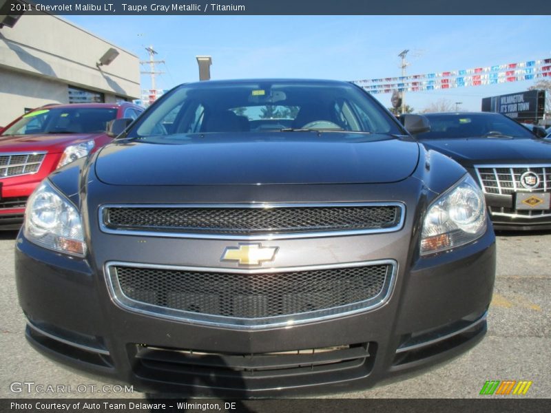 Taupe Gray Metallic / Titanium 2011 Chevrolet Malibu LT