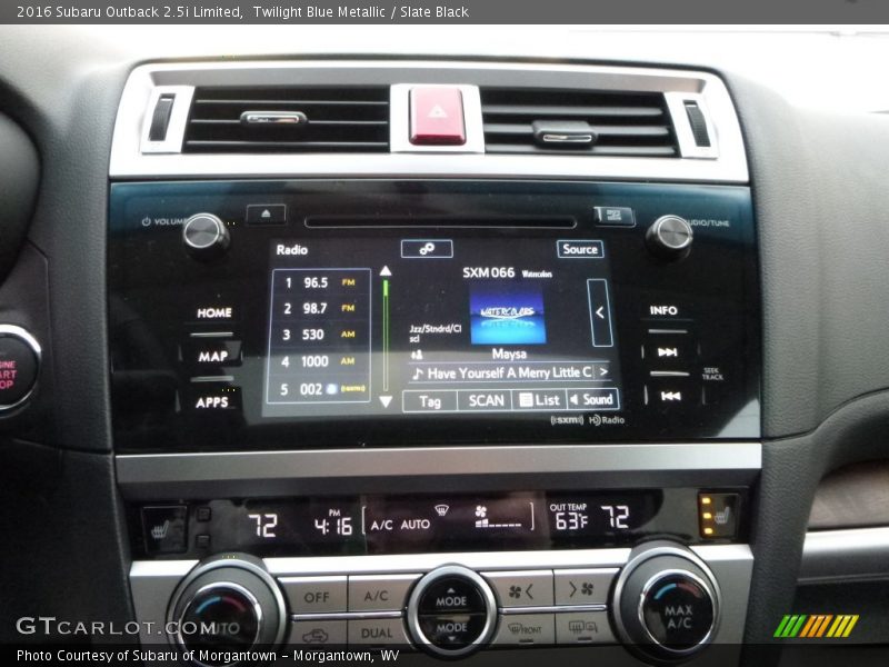 Twilight Blue Metallic / Slate Black 2016 Subaru Outback 2.5i Limited