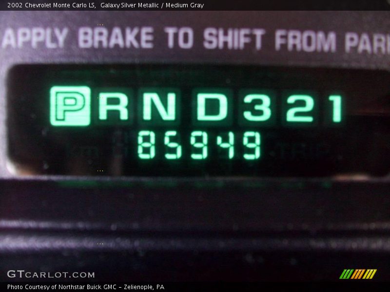 Galaxy Silver Metallic / Medium Gray 2002 Chevrolet Monte Carlo LS