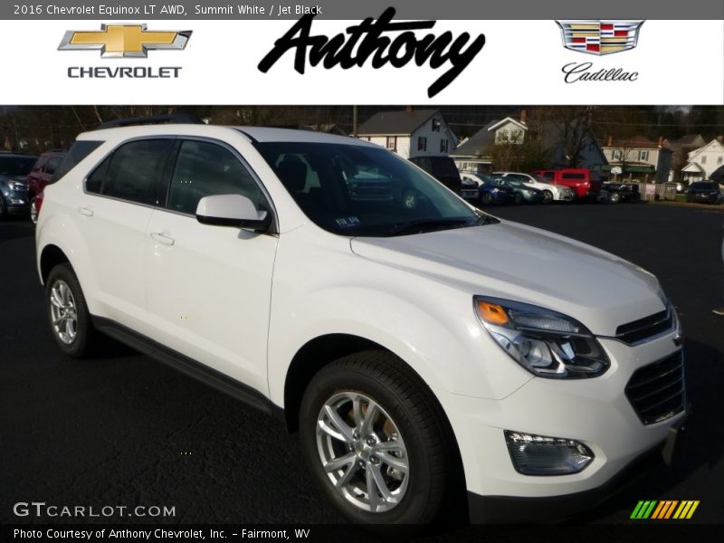 Summit White / Jet Black 2016 Chevrolet Equinox LT AWD