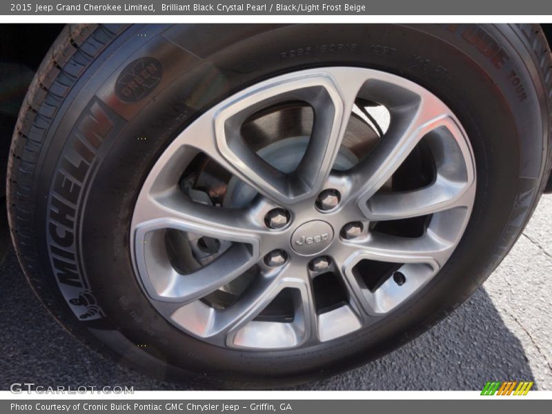 Brilliant Black Crystal Pearl / Black/Light Frost Beige 2015 Jeep Grand Cherokee Limited