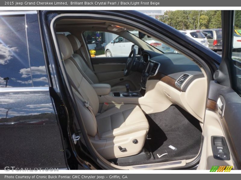 Brilliant Black Crystal Pearl / Black/Light Frost Beige 2015 Jeep Grand Cherokee Limited