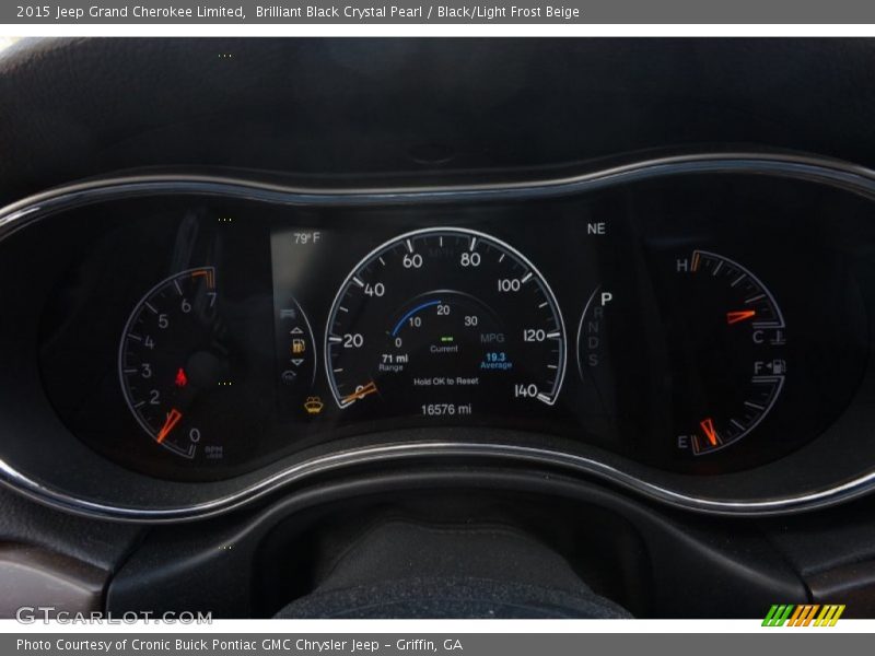 Brilliant Black Crystal Pearl / Black/Light Frost Beige 2015 Jeep Grand Cherokee Limited