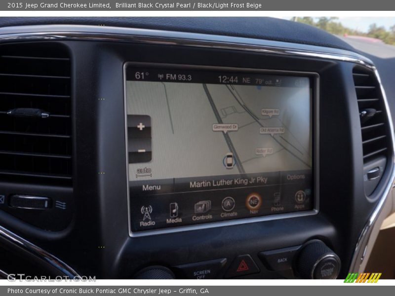 Brilliant Black Crystal Pearl / Black/Light Frost Beige 2015 Jeep Grand Cherokee Limited