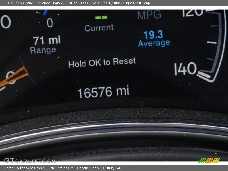 Brilliant Black Crystal Pearl / Black/Light Frost Beige 2015 Jeep Grand Cherokee Limited