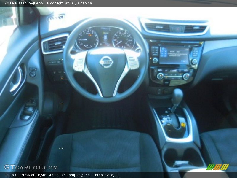 Moonlight White / Charcoal 2014 Nissan Rogue SV