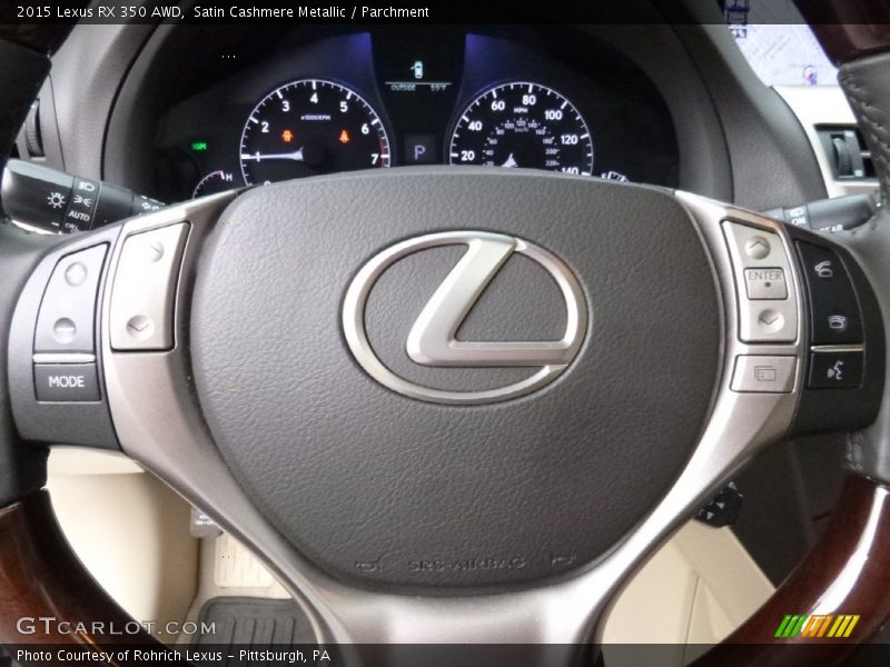 Satin Cashmere Metallic / Parchment 2015 Lexus RX 350 AWD