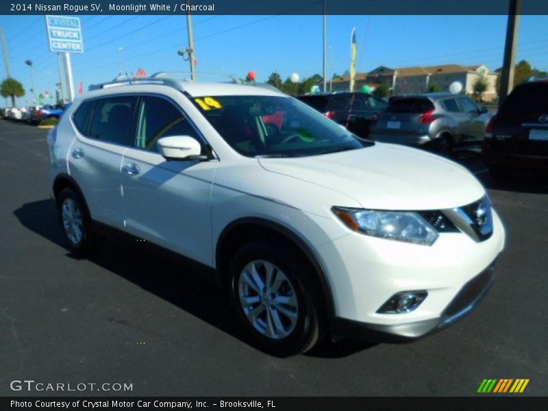 Moonlight White / Charcoal 2014 Nissan Rogue SV
