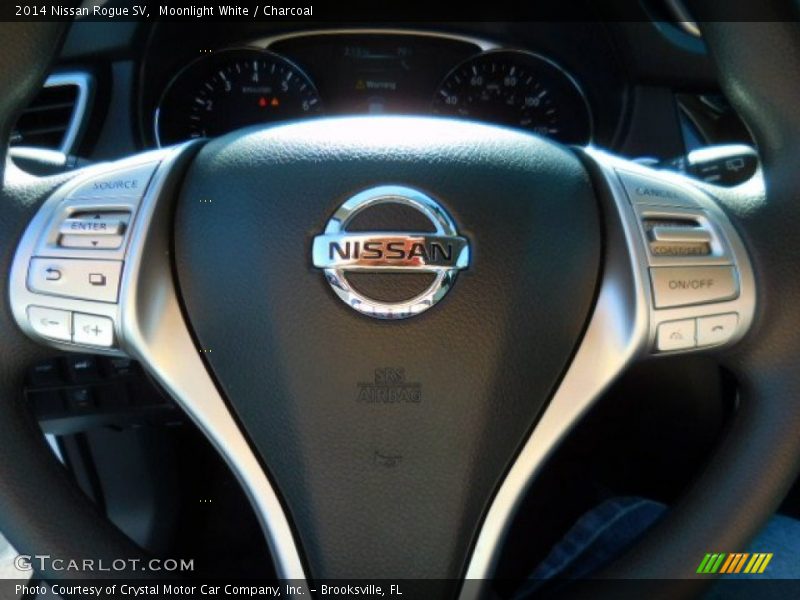 Moonlight White / Charcoal 2014 Nissan Rogue SV
