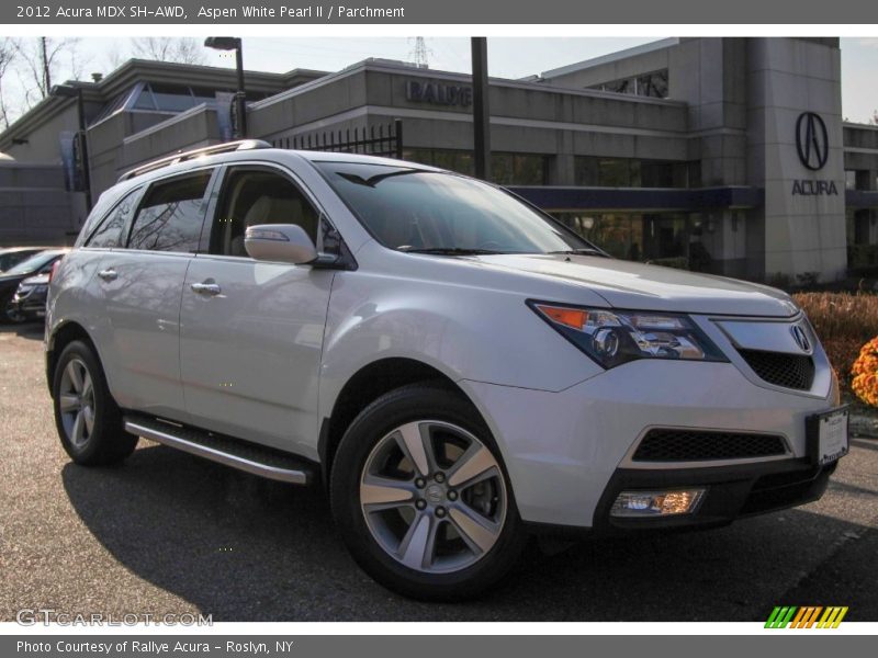 Aspen White Pearl II / Parchment 2012 Acura MDX SH-AWD