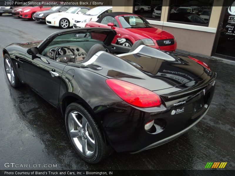 Mysterious Black / Ebony 2007 Pontiac Solstice Roadster