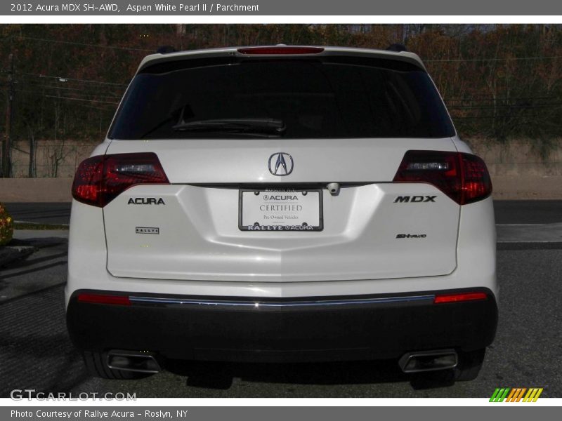 Aspen White Pearl II / Parchment 2012 Acura MDX SH-AWD