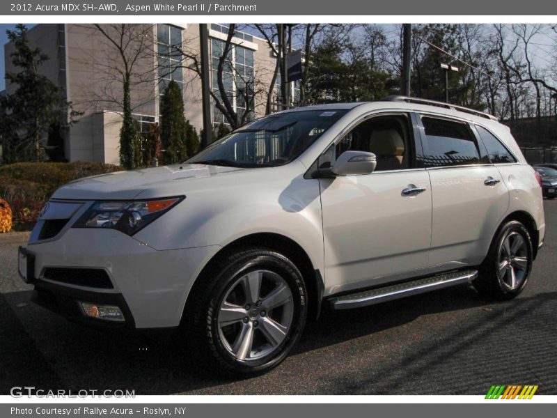 Aspen White Pearl II / Parchment 2012 Acura MDX SH-AWD