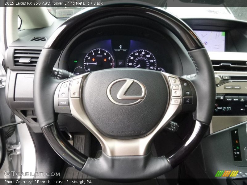 Silver Lining Metallic / Black 2015 Lexus RX 350 AWD