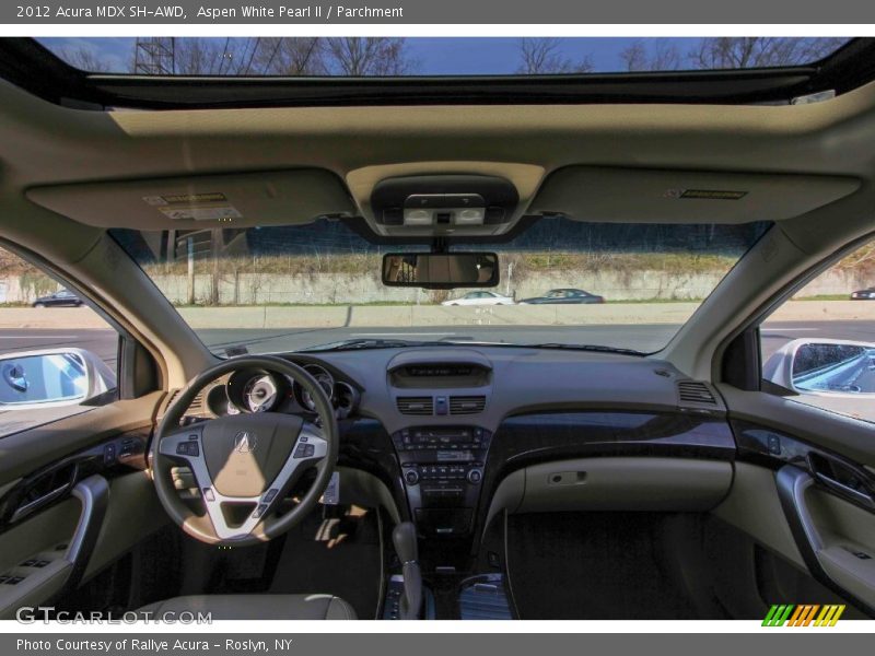 Aspen White Pearl II / Parchment 2012 Acura MDX SH-AWD