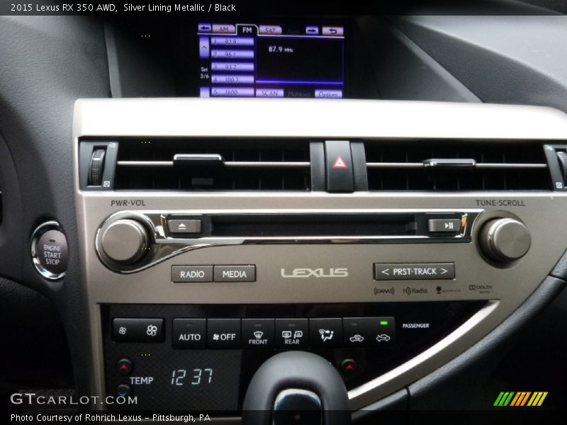 Silver Lining Metallic / Black 2015 Lexus RX 350 AWD