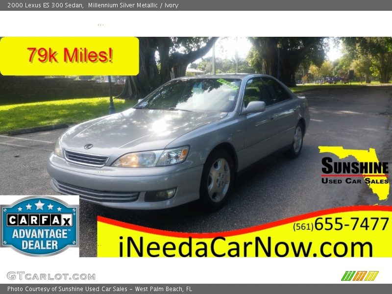 Millennium Silver Metallic / Ivory 2000 Lexus ES 300 Sedan