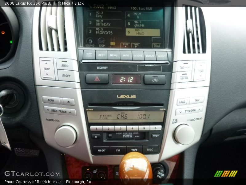 Flint Mica / Black 2008 Lexus RX 350 AWD