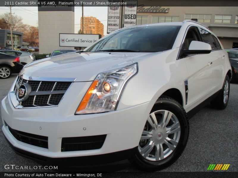 Platinum Ice Tricoat / Shale/Brownstone 2011 Cadillac SRX 4 V6 AWD
